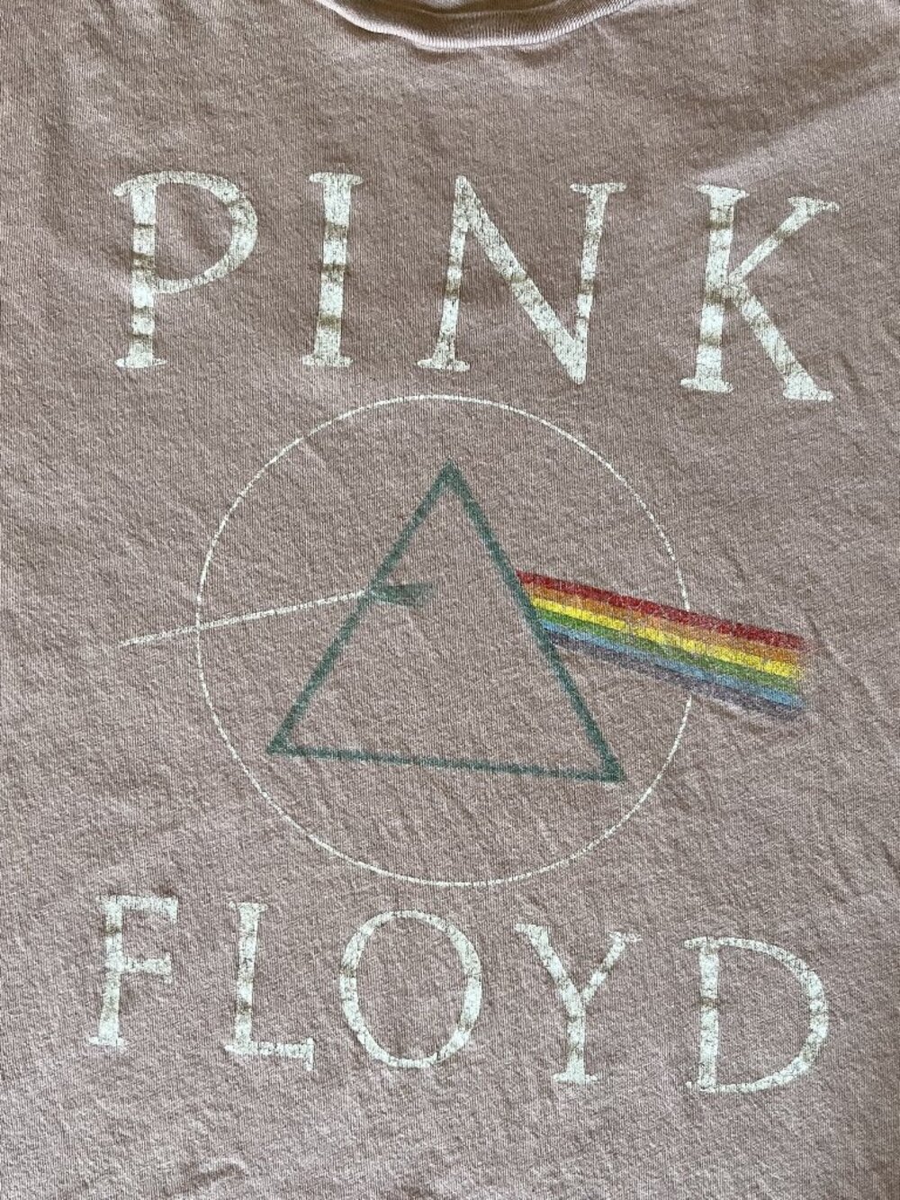 Old Navy New Dawn Long Sleeve 100% Cotton Pink Floyd Prism T-Shirt, Size M